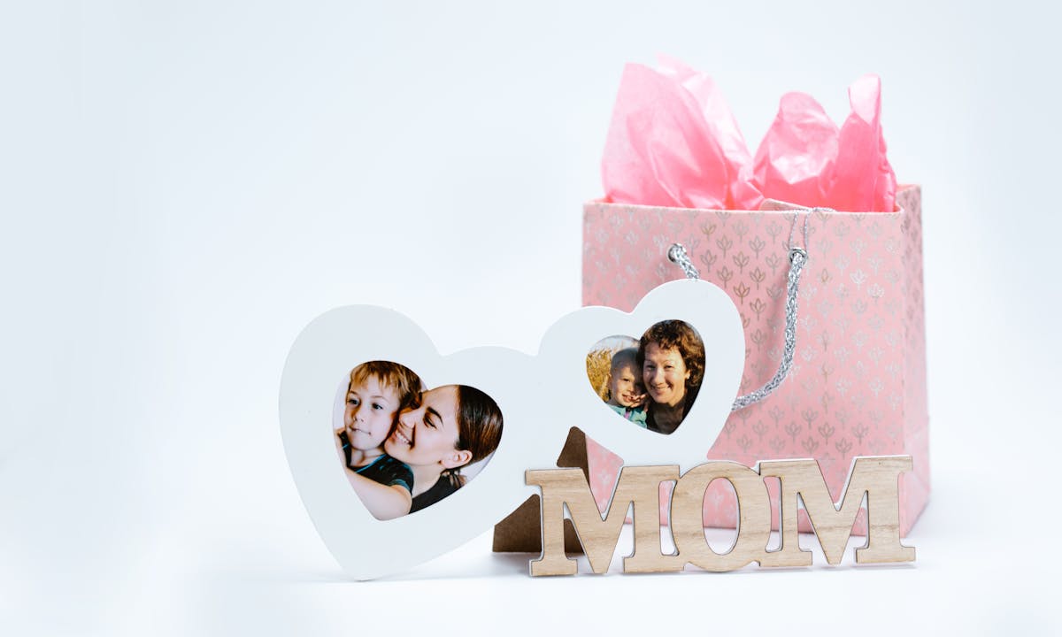 A gift of a photo frame with a mother's photo